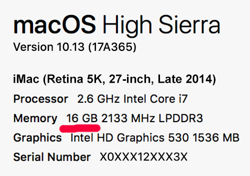 How much RAM have my iMac