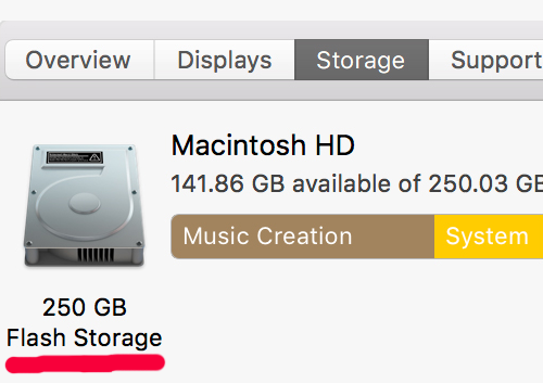 What storage have my MacBook